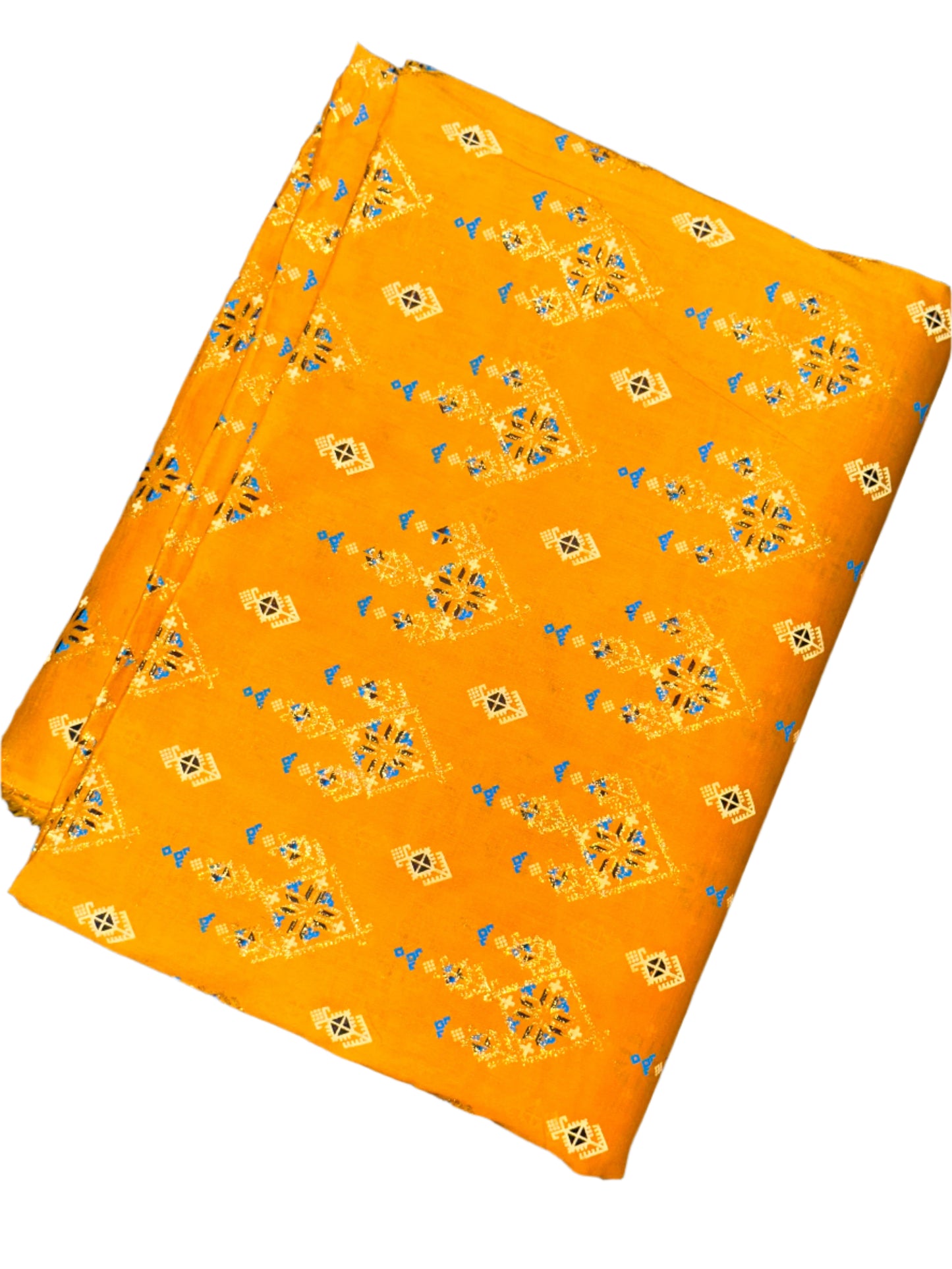 2 Pcs Lawn Print suit (Golden tilla)