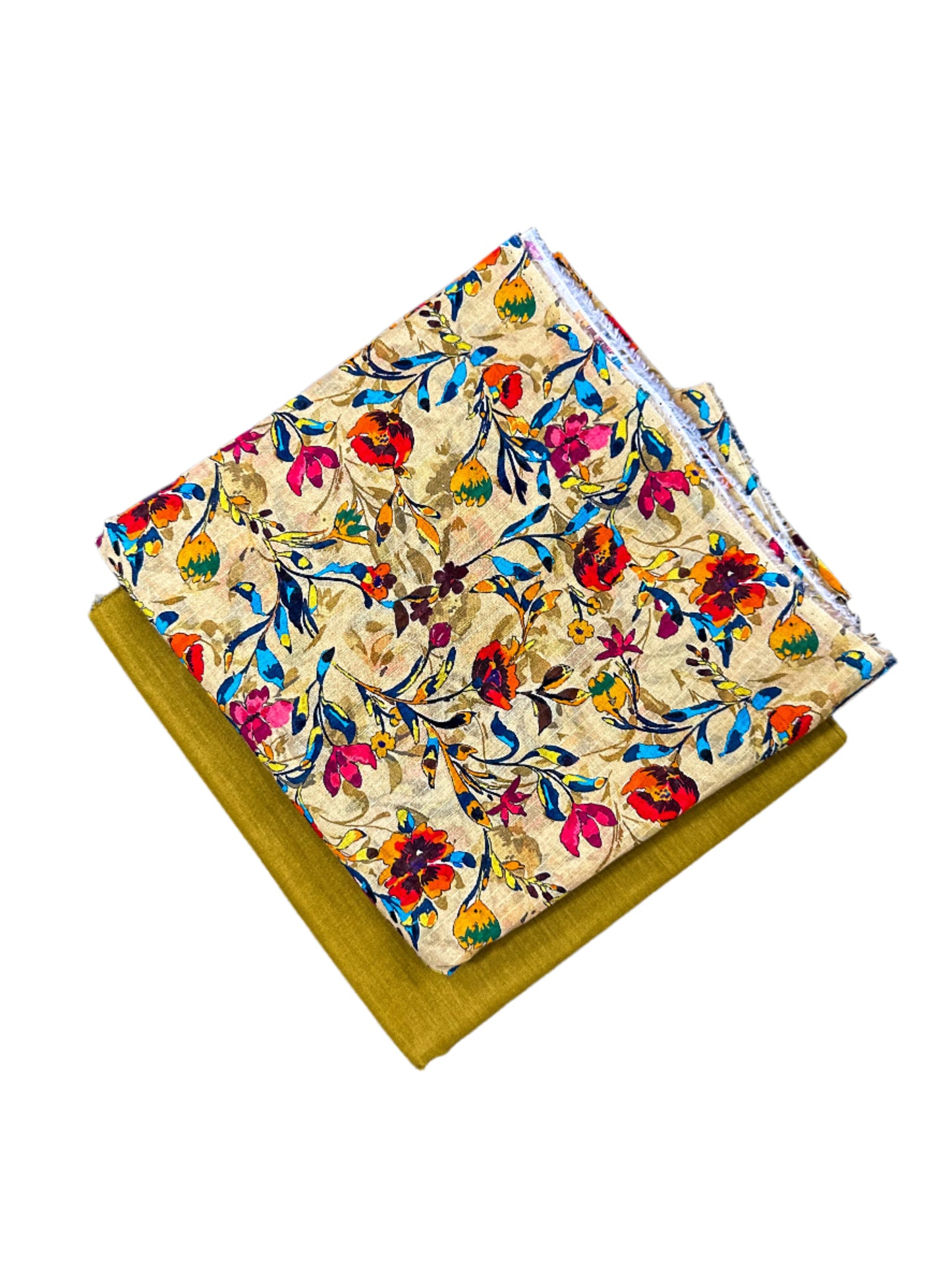 2 Pcs Doriya Lawn Print suit ( line texture )