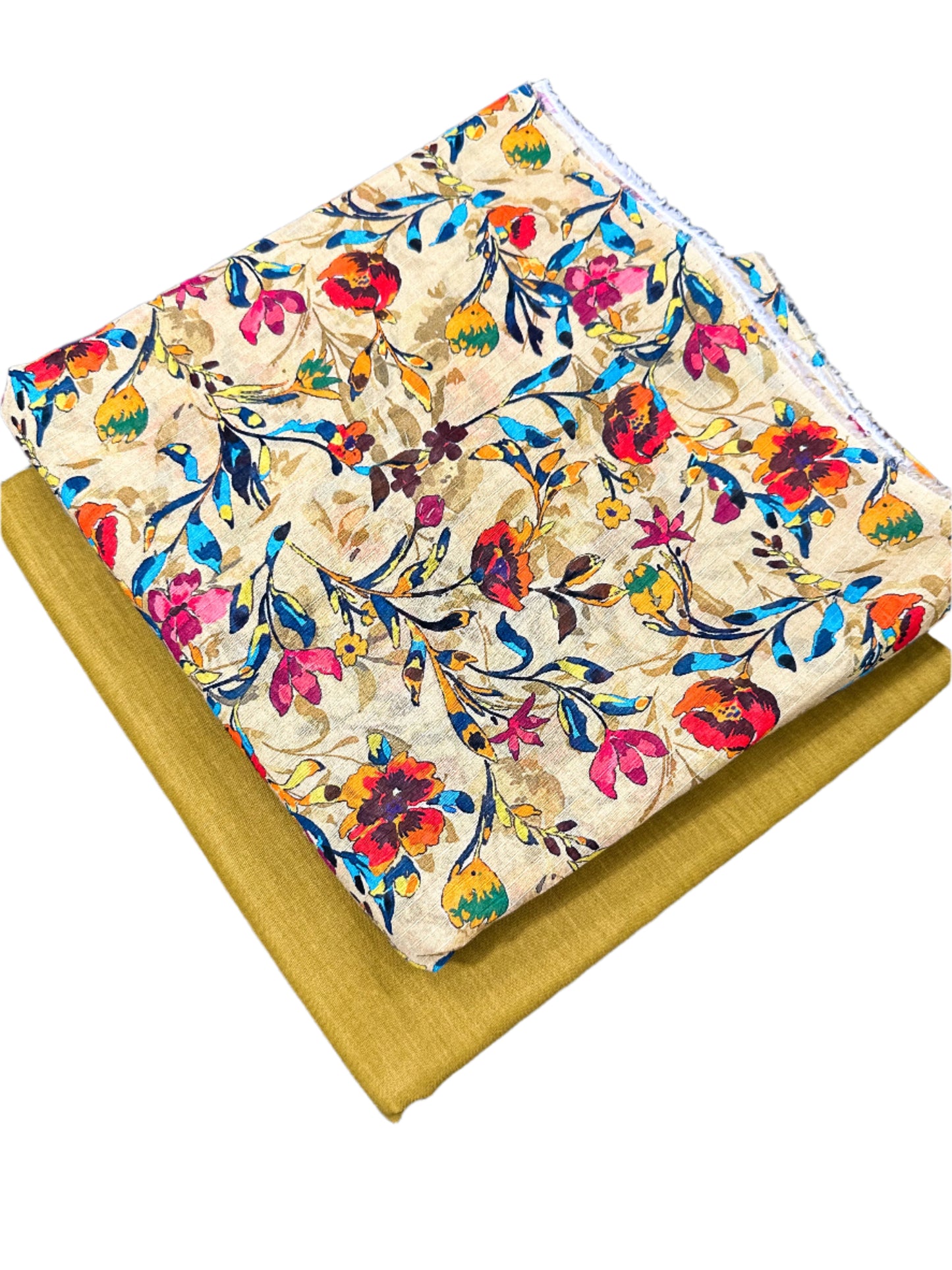 2 Pcs Doriya Lawn Print suit ( line texture )