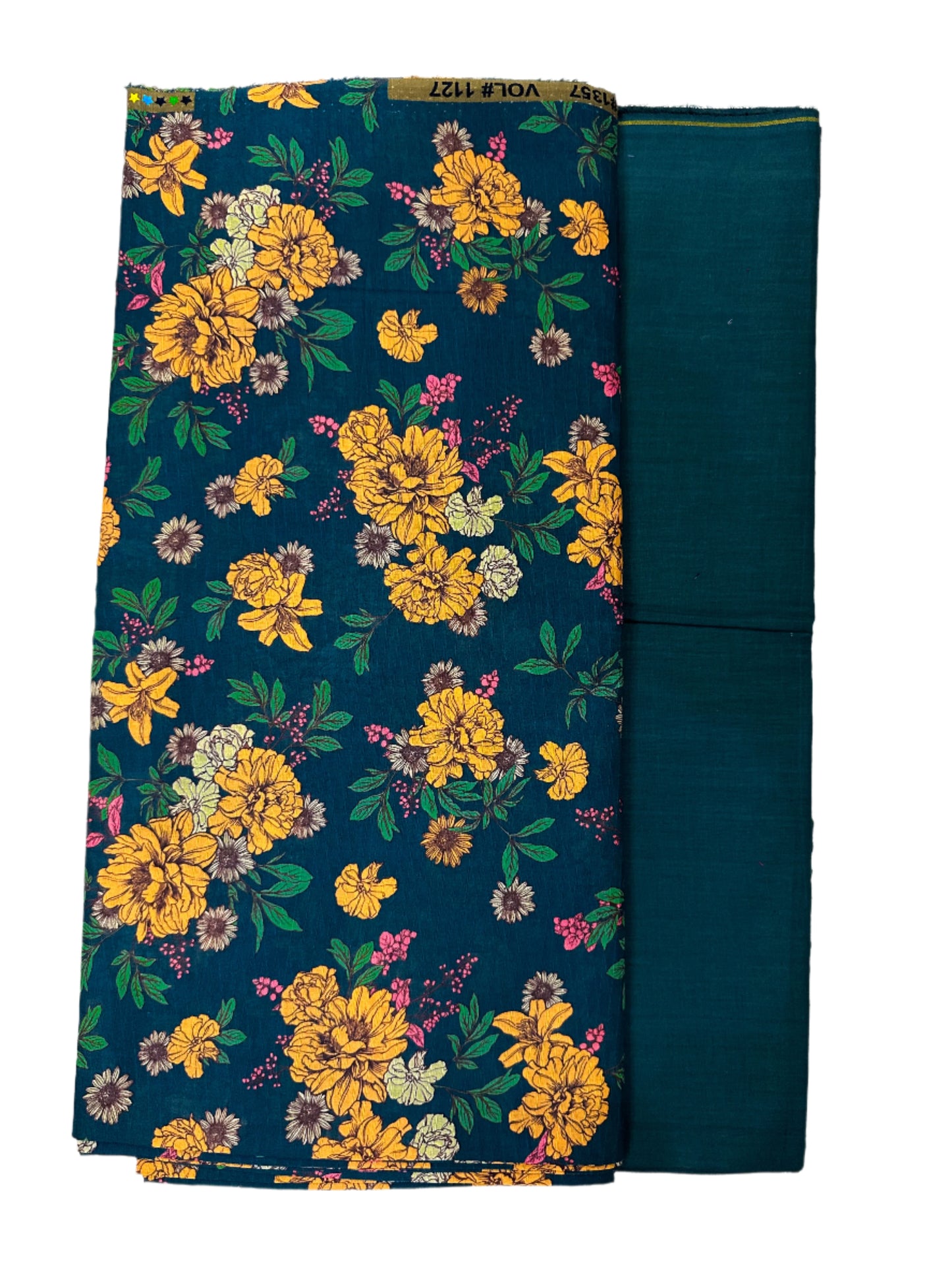 2 Pcs Doriya Lawn Print suit ( Line texture )