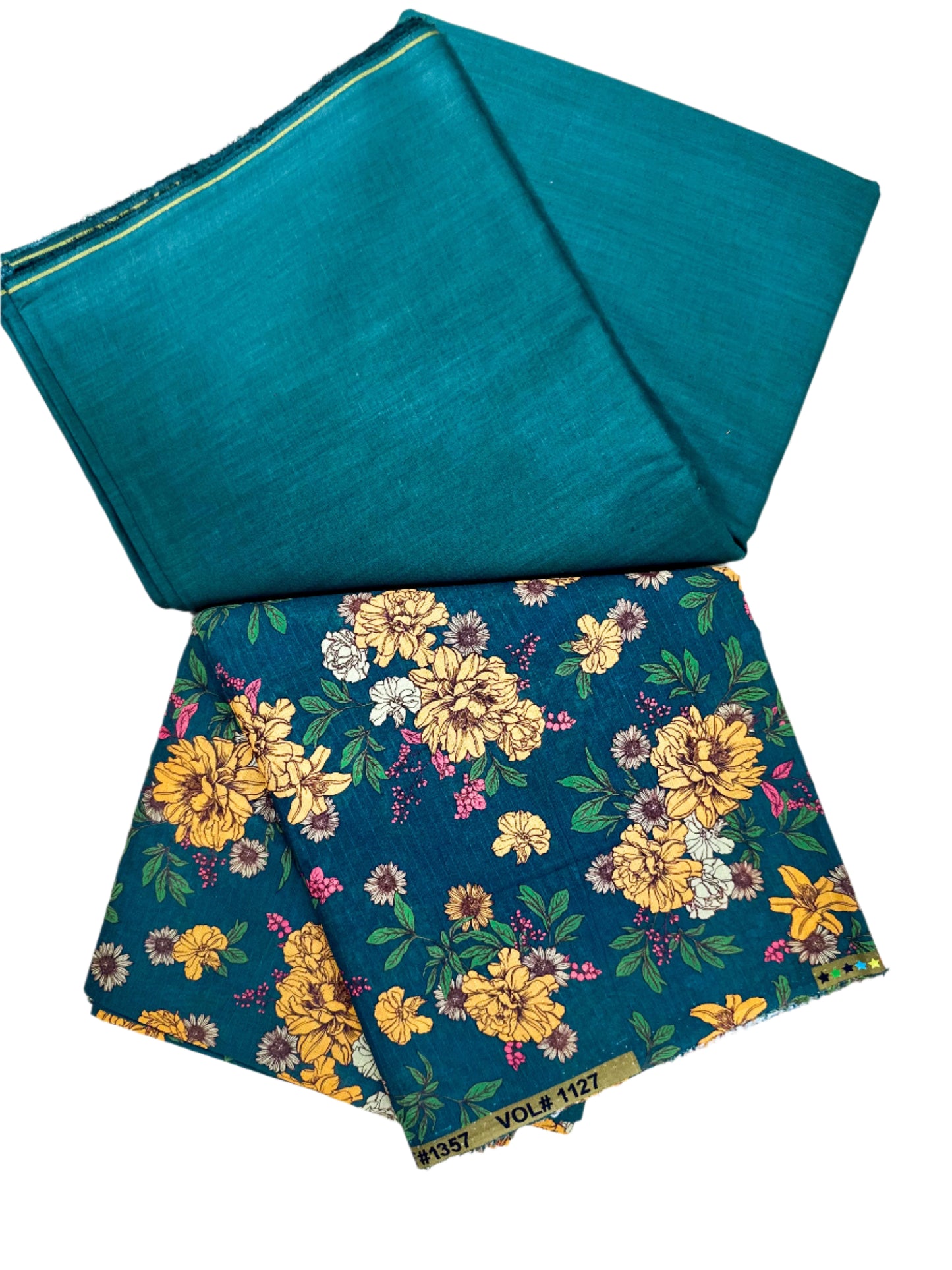 2 Pcs Doriya Lawn Print suit ( Line texture )