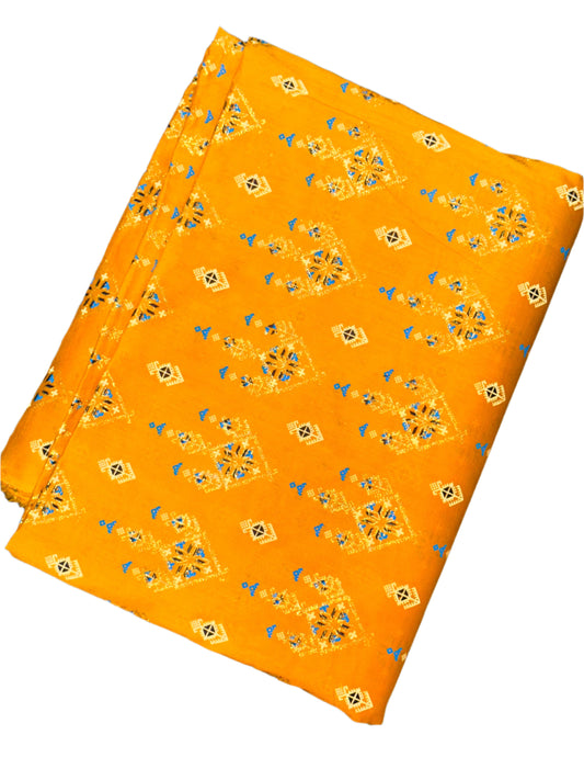 2 Pcs Lawn Print suit (Golden tilla)